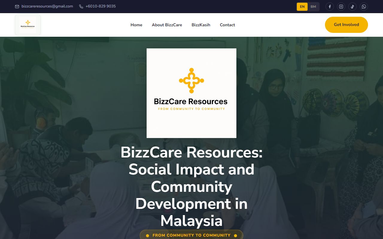 BizzKasih website preview